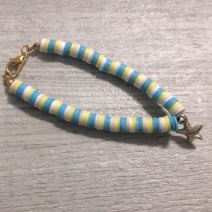 Beach clay bead bracelet